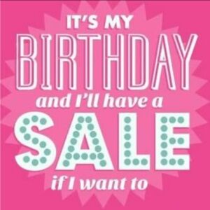 Pink Birthday month Sale Party Sign